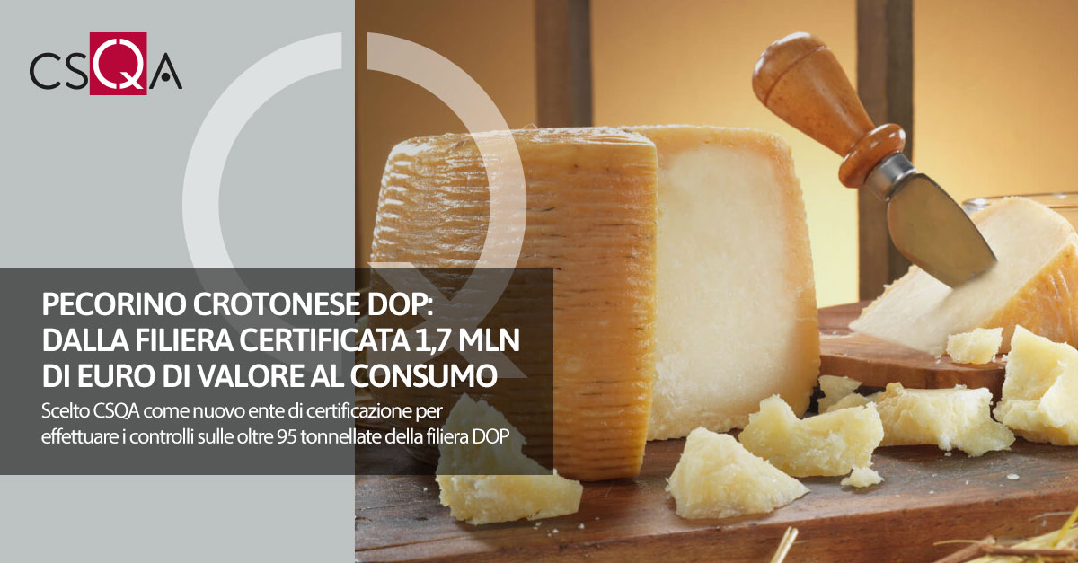 Pecorino Crotonese PDO: 1.7 million euros of consumer value from the certified supply chain