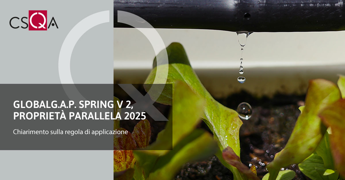 GLOBALG.A.P. SPRING V 2, Proprietà Parallela 2025