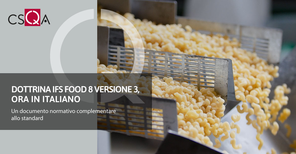 IFS Food Doctrine 8 version 3, now in Italian