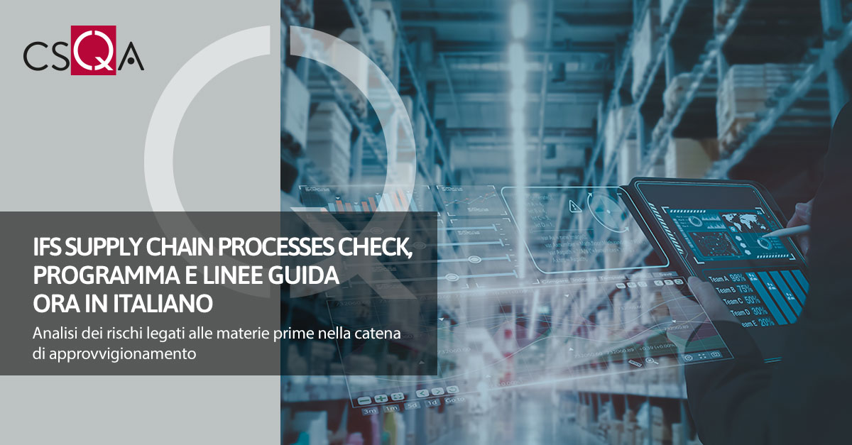 IFS Supply Chain Processes Check, programma e linee guida ora in italiano