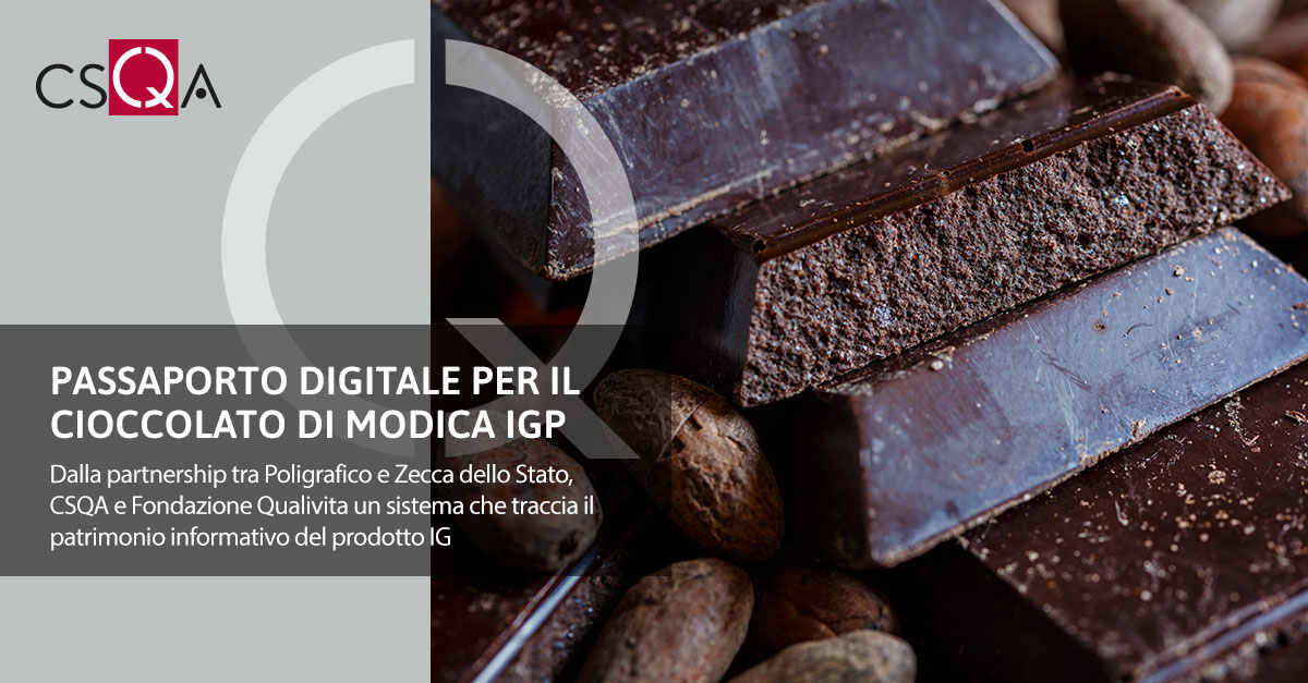 Passaporto digitale per il Cioccolato di Modica IGP