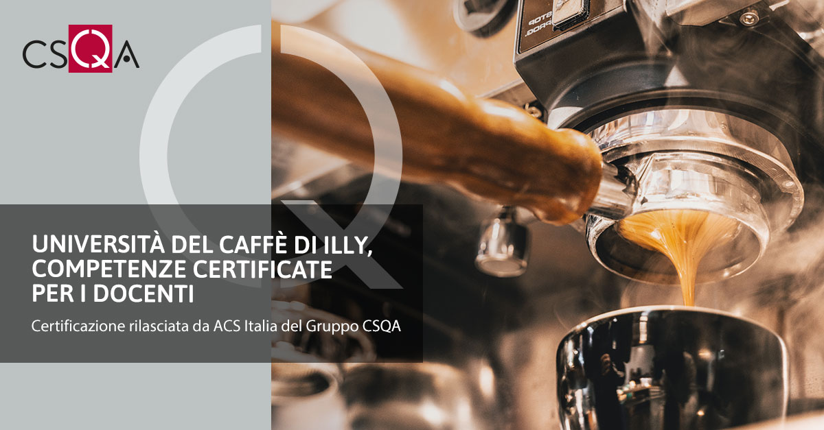 illy Coffee University, certified skills for teachers