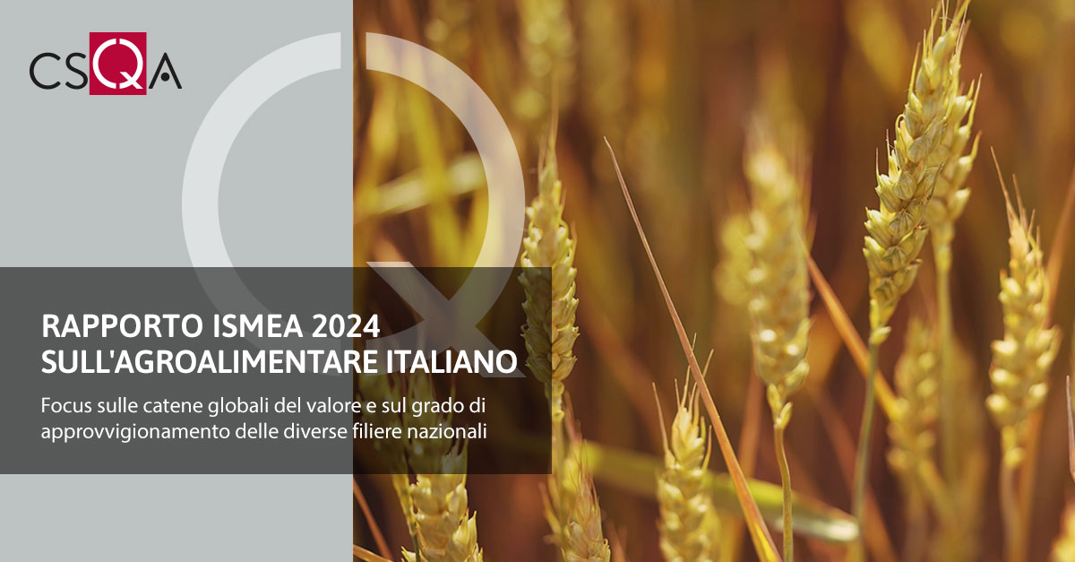 Rapporto Ismea 2024 sull'agroalimentare italiano