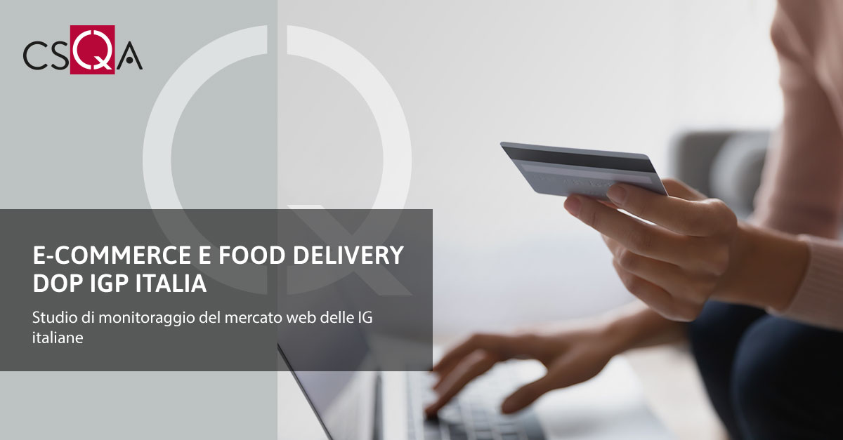 E-commerce and food delivery PDO PGI Italy