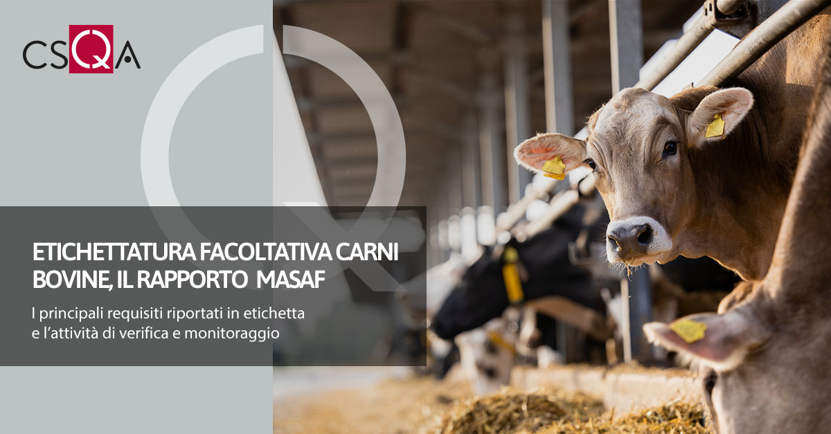 Etichettatura facoltativa carni bovine, il Rapporto del Masaf