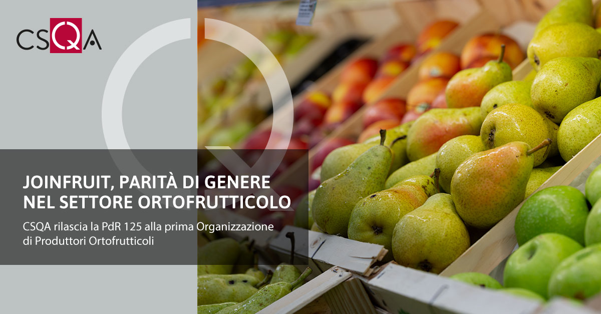 Joinfruit, Parità di genere nel settore ortofrutticolo