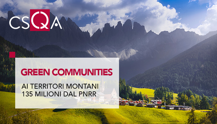 Green Communities, 135 million from the PNRR to mountain territories