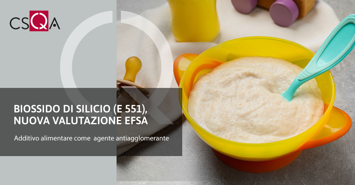 Biossido di silicio (E 551), nuova valutazione EFSA