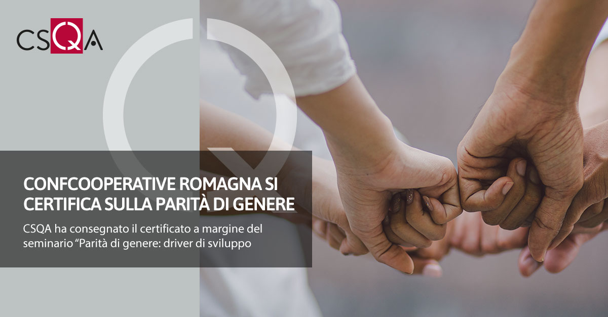 Confcooperative Romagna si certifica sulla Parità di genere