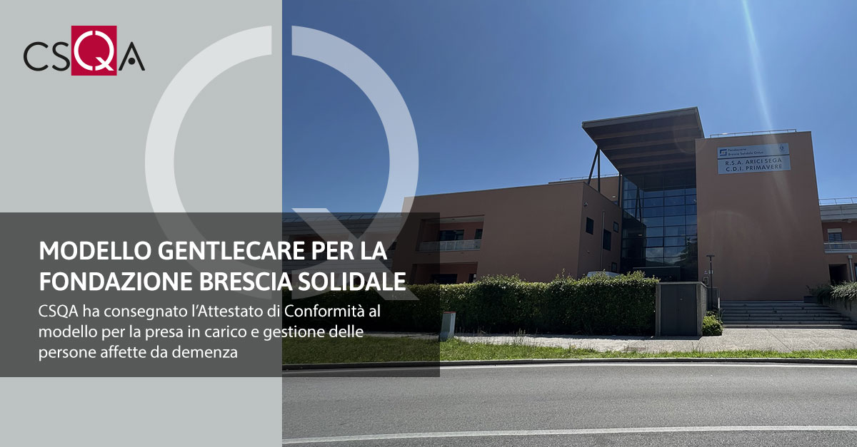 Gentlecare model for the Brescia Solidale Onlus Foundation