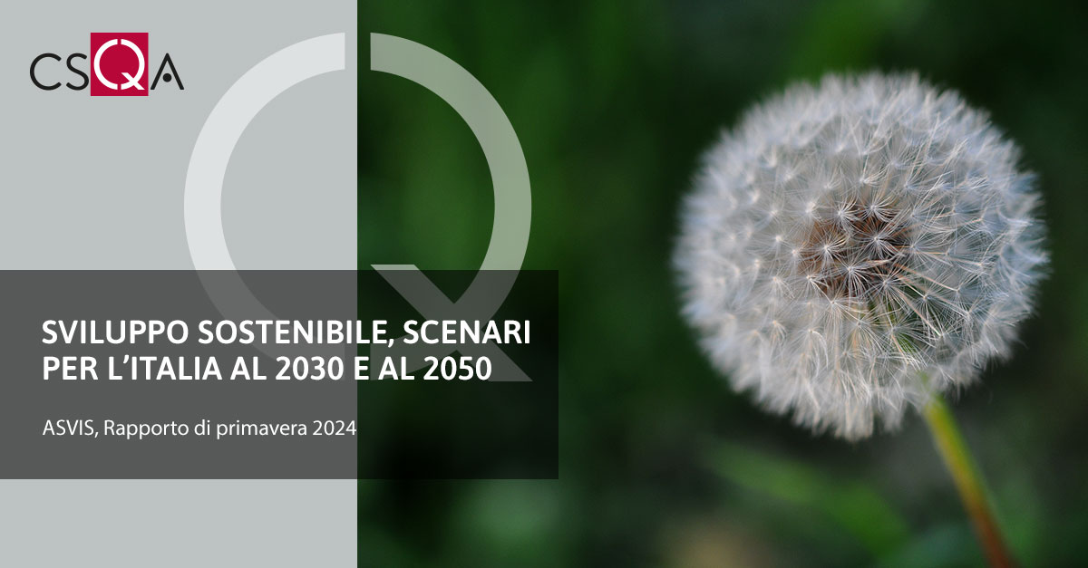 Sustainable development, scenarios for Italy in 2030 and 2050