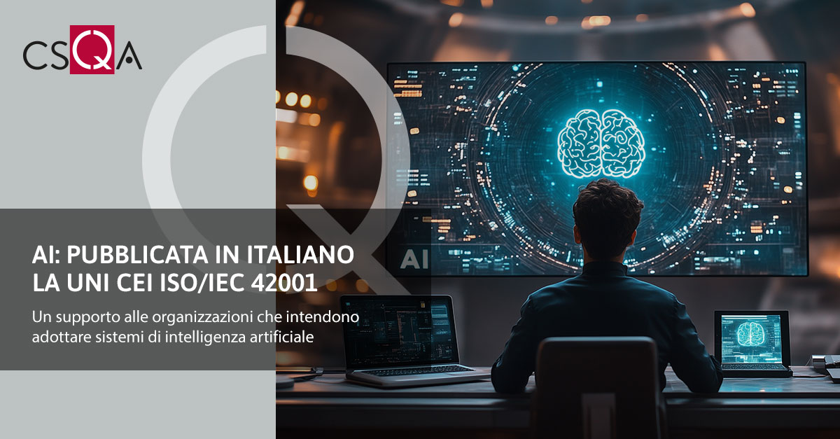 AI: UNI CEI ISO/IEC 42001 published in Italian